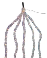 Kurt S. Adler 6.5' Warm Iridescent Tinsel Cascade Light Set