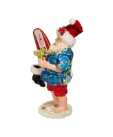 Kurt Adler 11" Fabriche Santa with Surfboard and Drink