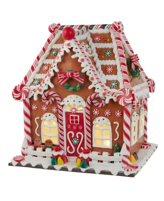 Kurt Adler 13" Battery-Operated Gingerbread House with Led Light and Timer