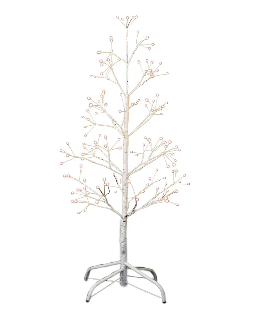 Kurt Adler 3' Birch Tree with Warm Led 8 Function Lights