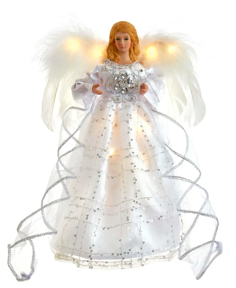 Kurt Adler 10" Battery-Operated Fairy Lighted Angel Tree Topper