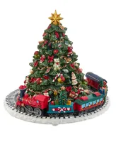 Kurt Adler 6" Christmas Tree with Revolving Train Music Box