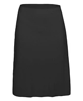 MeMoi Women's Seamless High-Waisted Bonded Half Slip Skirt