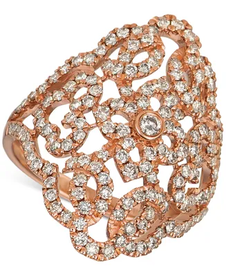 Le Vian Nude Diamond Filigree Statement Ring (1-1/6 ct. t.w.) in 14k Rose Gold