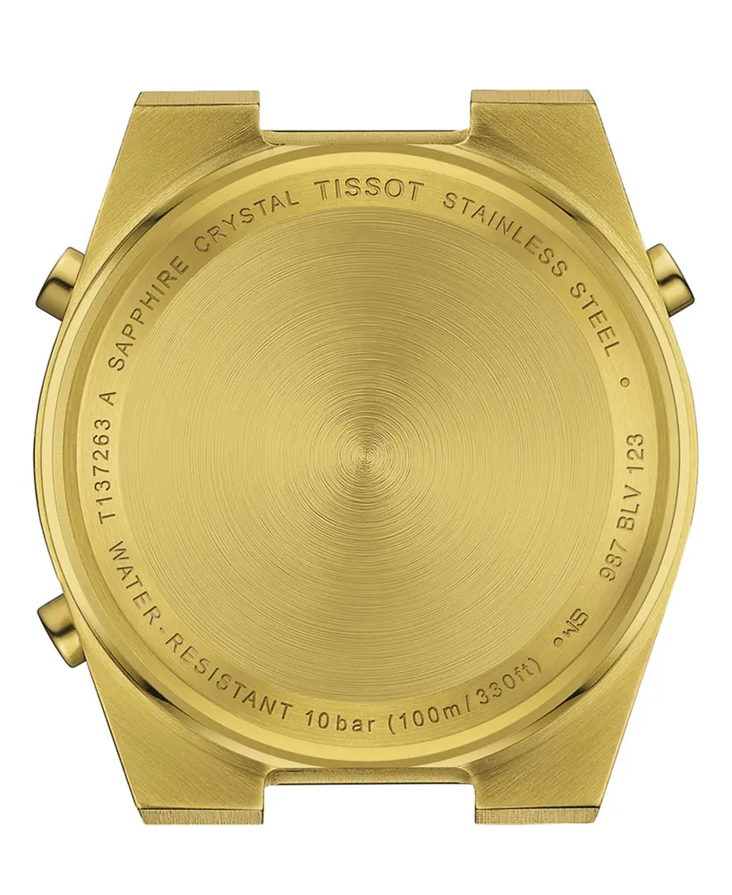 Tissot Unisex Digital Prx Gold Pvd Stainless Steel Bracelet Watch 35mm