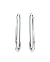 Bling Jewelry Inspirational Symbol Safety Pin Threader Drop Earrings Lapel Pin Brooch Sterling Silver