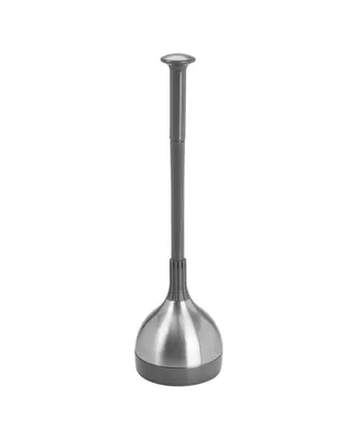 mDesign Bathroom Toilet Bowl Plunger and Cover