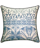 Nybg Menorca Border Print Decorative Pillow, 20" x