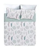 Videri Home Coral Collection 3 Piece Quilt Set, Full/Queen
