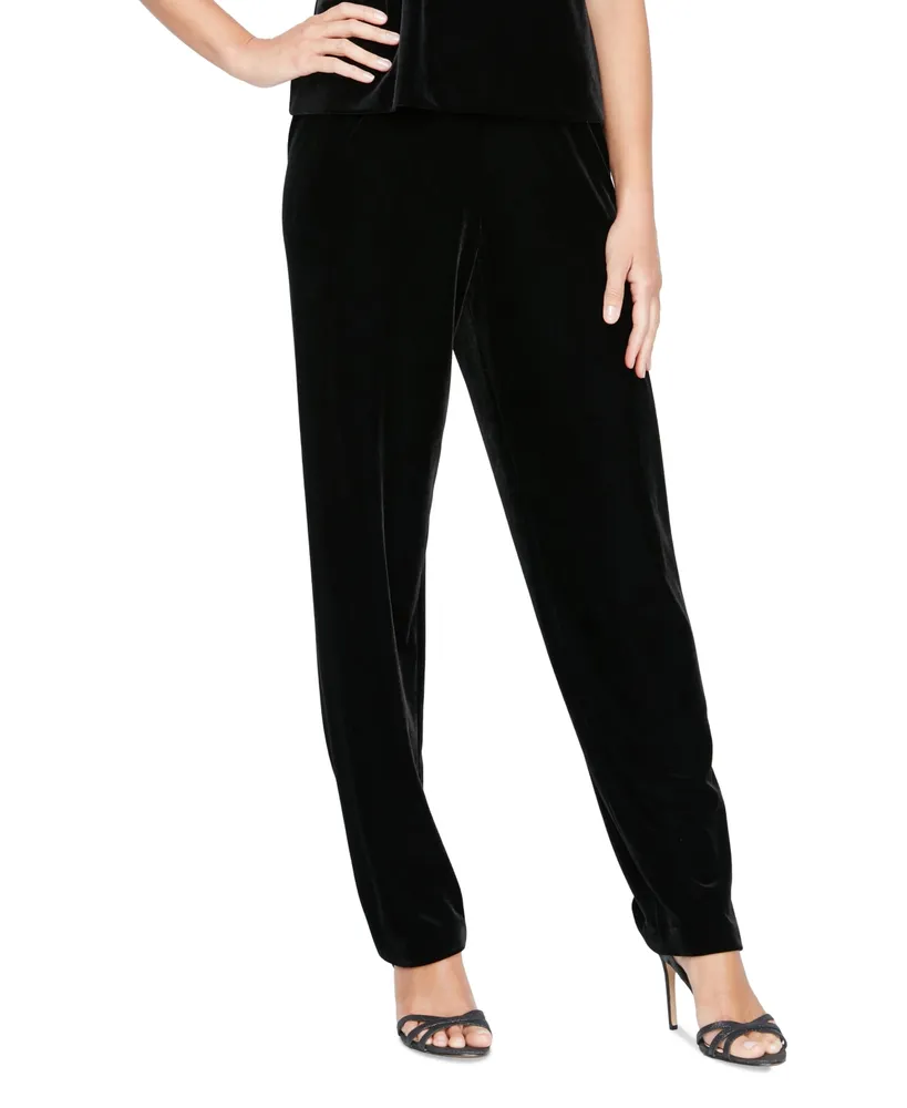 Alex Evenings Women's Velvet Slim-Leg Pants