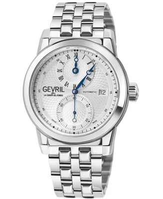 Gevril Men's Gramercy Silver-Tone Stainless Steel Watch 39mm