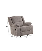 Furniture of America Hodge 42" Chenille Manual Recliner Chair