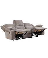 Furniture of America Hodge 88" Chenille Manual Recliner Sofa