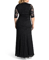 Kiyonna Plus Screen Siren Lace Evening Gown