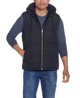 Weatherproof Vintage Men's Sherpa Lined Hooded Puffer Vest