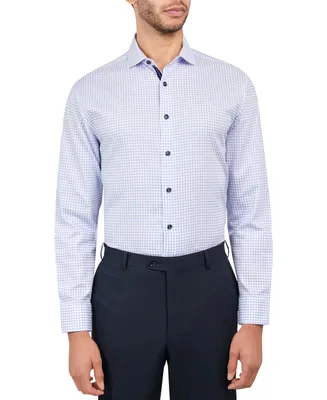 Michelsons of London Men's Regular-Fit Mini-Check Dress Shirt