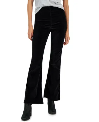 Tinseltown Juniors' High-Rise Pull-On Corduroy Flare Pants