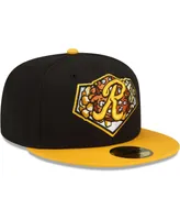 Men's New Era Black, Gold Rochester Red Wings Theme Night 59FIFTY Fitted Hat