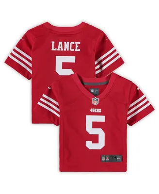 Infant Boys and Girls Nike Trey Lance Scarlet San Francisco 49ers Player Game Jersey