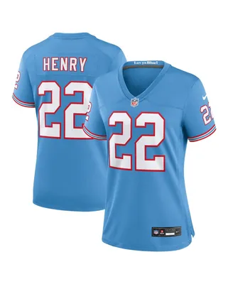 Women's Nike Derrick Henry Light Blue Tennessee Titans Oilers Throwback Alternate Game Player Jersey