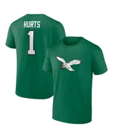 Men's Fanatics Jalen Hurts Kelly Green Philadelphia Eagles Alternate Icon Player Name and Number T-shirt