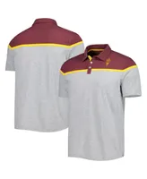 Men's Colosseum Heather Gray Arizona State Sun Devils Chamberlain Polo Shirt