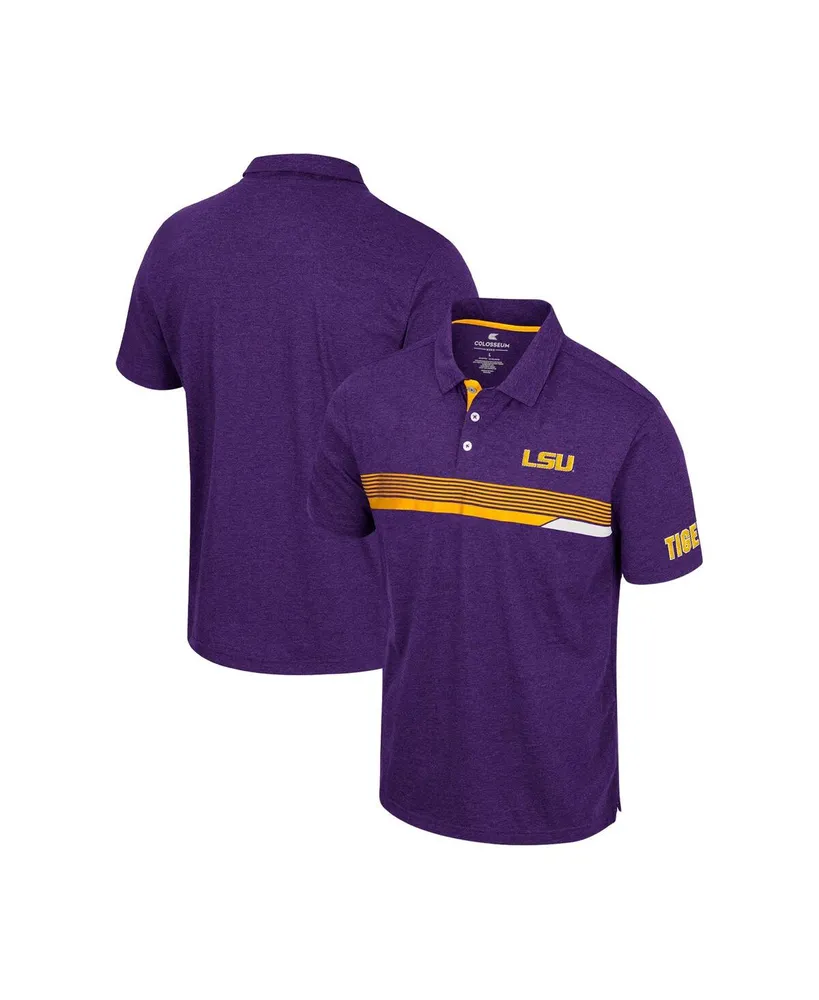 Men's Colosseum Purple Lsu Tigers No Problemo Polo Shirt