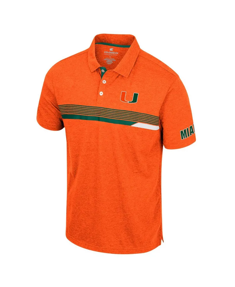 Men's Colosseum Orange Miami Hurricanes No Problemo Polo Shirt