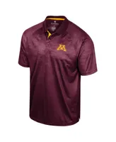 Men's Colosseum Maroon Minnesota Golden Gophers Honeycomb Raglan Polo Shirt