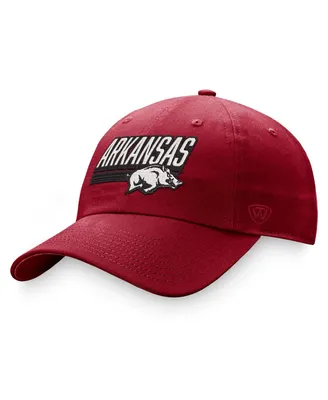 Men's Top of the World Cardinal Arkansas Razorbacks Slice Adjustable Hat