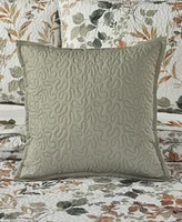 Royal Court Evergreen Square Quilted Decorative Pillow, 16" L x 16" W