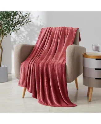 Kate Aurora Ultra Soft & Plush Ogee Damask Fleece Throw Blanket Covers - 50 in. W x 60 L