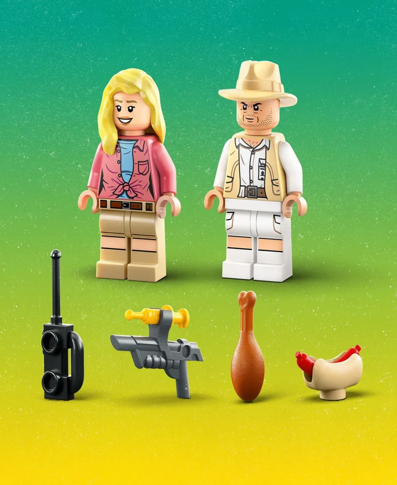 Lego Jurassic World 76957 Velociraptor Escape Toy Building Set with Dr. Ellie Sattler and Robert Muldoon Minifigures