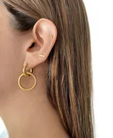 Dangle Hoops Earrings - Yellow Gold