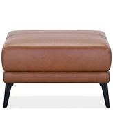 Keery 32" Leather Ottoman, Created for Macy's