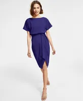 kensie Blouson Wrap Dress