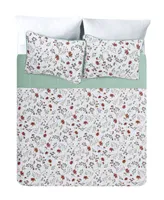 Videri Home Floral Botanical 3 Piece Quilt Set