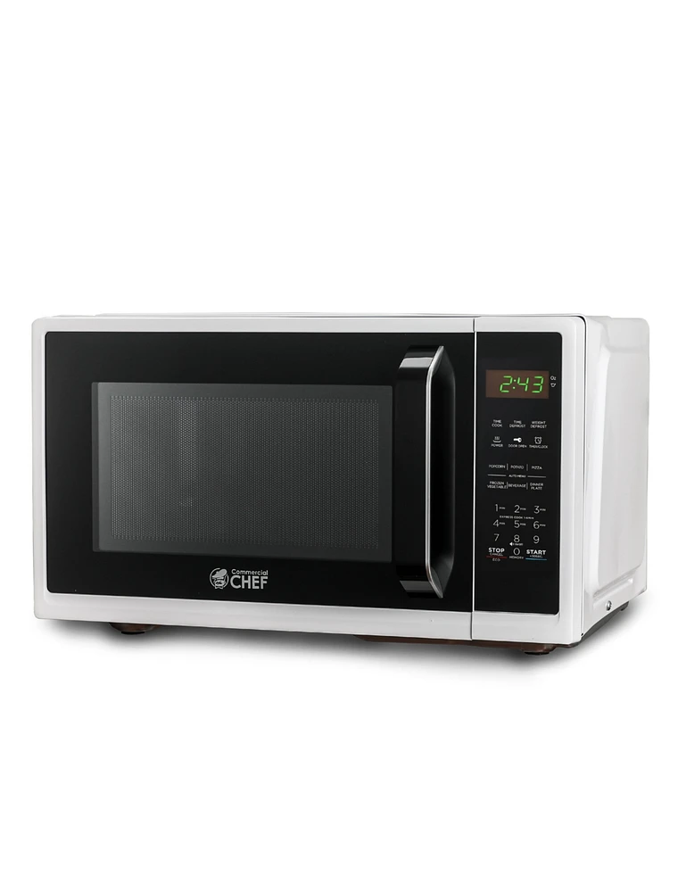 0.9 Cu. Ft. Counter Top Microwave 10 Power Levels,White