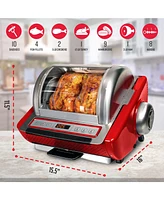 Ronco Ez-Store Rotisserie Oven, Large Capacity (15lbs) Countertop Oven, Multi