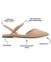 Journee Collection Women's Martine Strappy Pointed Toe Flats