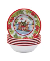 Certified International Santa's Wish 7.5" x 2" Melamine All Purpose Bowls, Set of 6