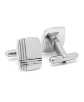 Ox & Bull Trading Co. Men's Stainless Steel Tartan Plaid Cufflinks and Stud Set, 6 Piece Set