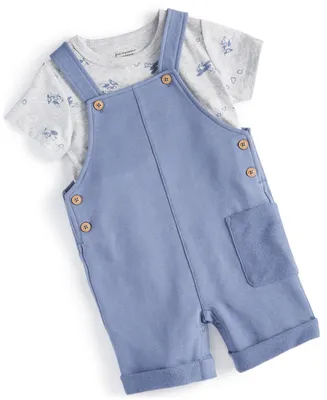 First Impressions Baby Boys Airplane T Shirt and Shortall, 2 Piece Set, Created for Macy's