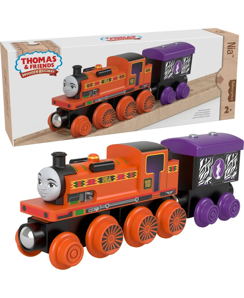 Fisher Price Thomas and Friends Wooden Railway, Nia Engine and Cargo Car - Multi