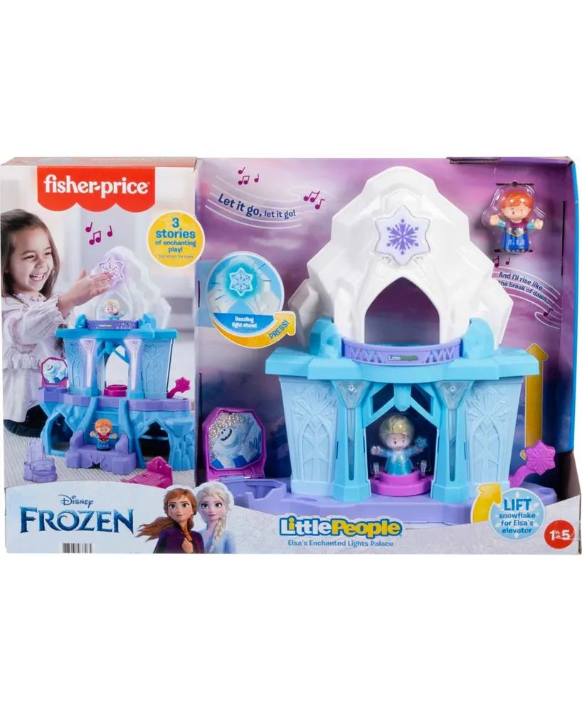 Disney Frozen Toy, Fisher-Price Little People Playset with Anna & Elsa Figures, Elsa's Enchanted Lights Palace