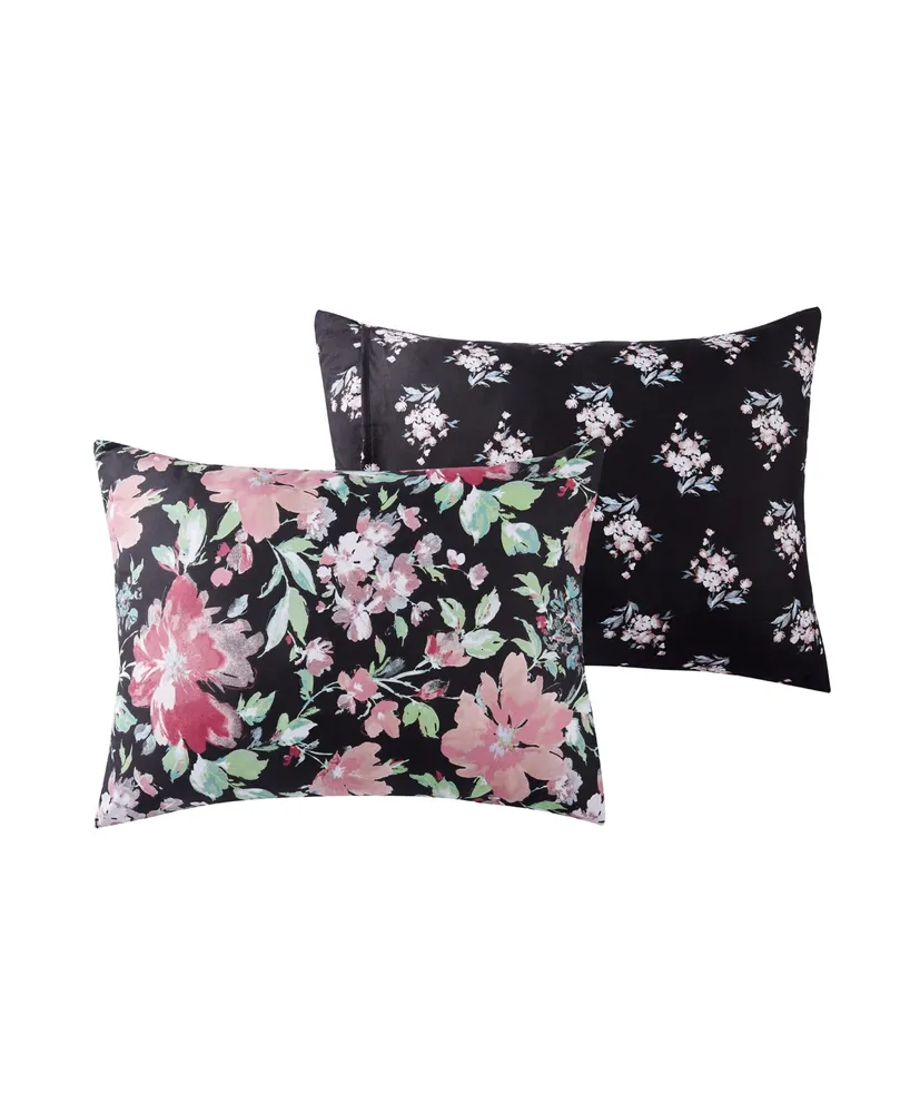 Vcny Home Allure Floral Reversible 3 Piece Quilt Set, King