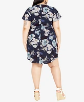 City Chic Plus Megan Print Dress