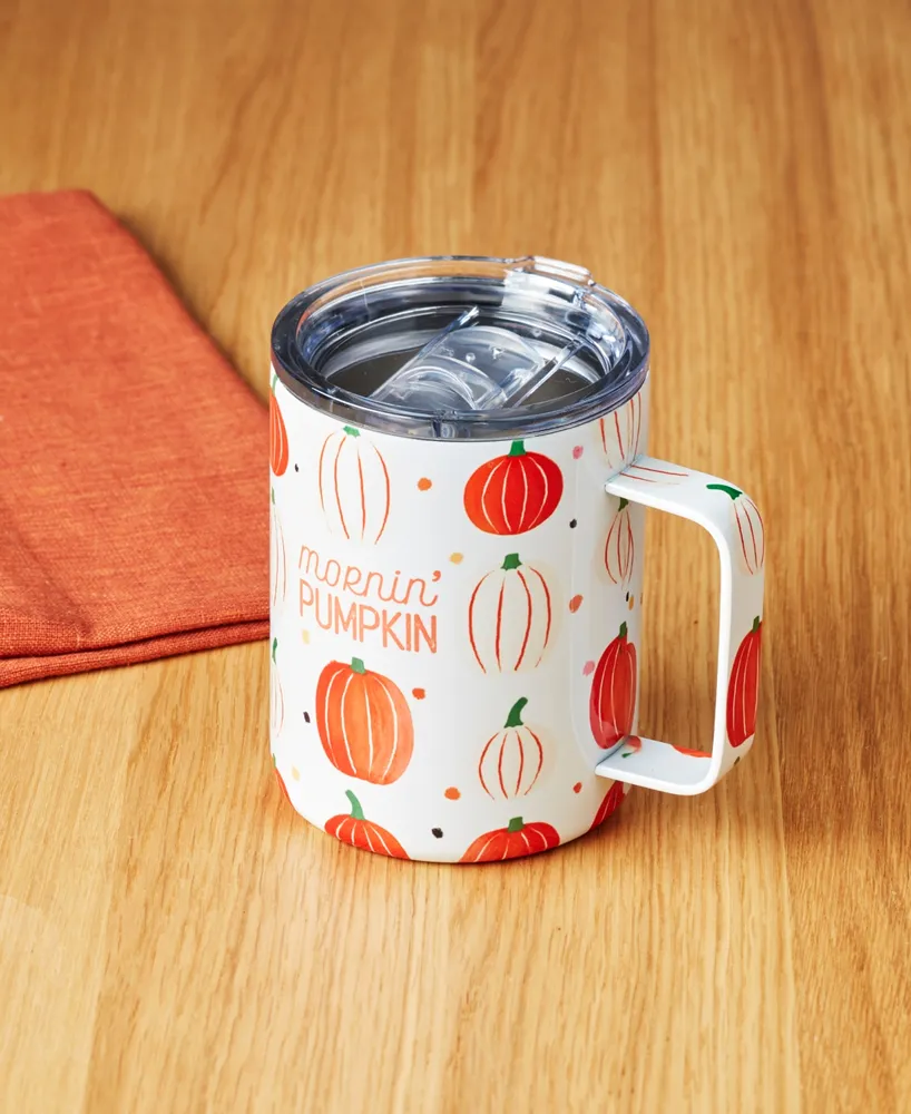 Cambridge Morning Pumpkin Insulated Coffee Mug, 16 oz