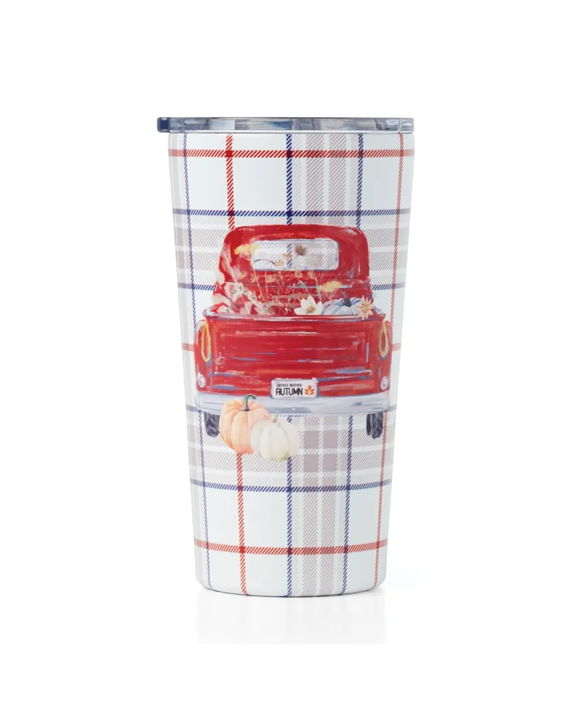 Cambridge Red Plaid Truck Insulated Tumbler, 20 oz