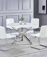 Best Master Furniture Blanca 34" Faux Leather Dining Chairs